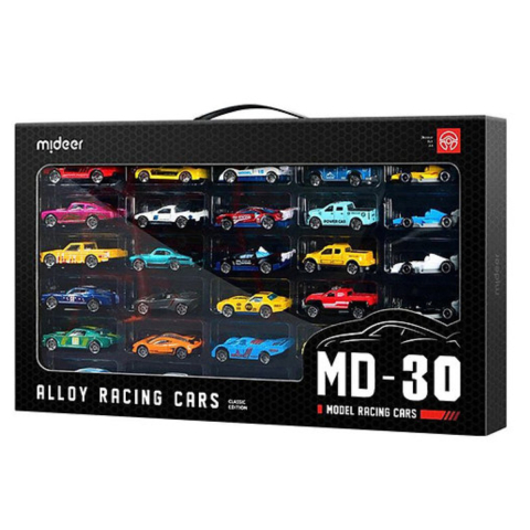 Jucării și Jocuri pentru copii - Set 30 Masinute de Curse Mideer, Alloy Model Racing Cars din Metal si Aliaj
