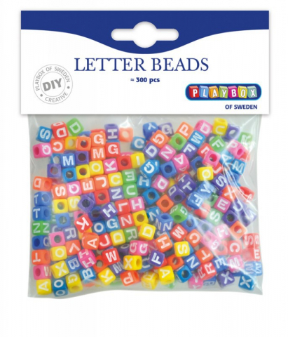 Art & Craft si Artizanat - Set 300 de margele colorate cu litere - Playbox