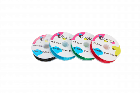 Art & Craft si Artizanat - Set 4 bobine fir elastic colorat diam 0.5 mm pentru insirat margele