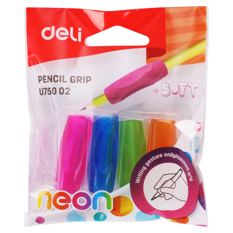 Rechizite Școlare - Set 4 buc grip cauciucat pentru creion deli