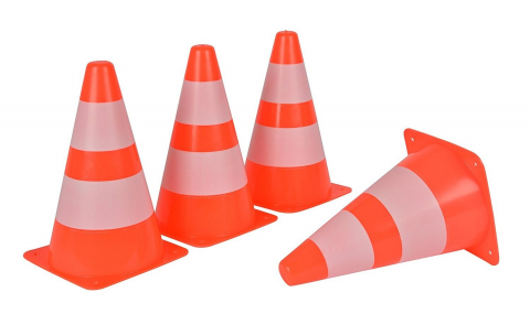 Jucării și Jocuri pentru copii - Set 4 conuri alb-portocaliu Androni Giocattoli