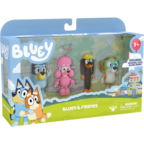 Jucării și Jocuri pentru copii - Set 4 figurine bluey copii varsta 3 ani - +15 ani