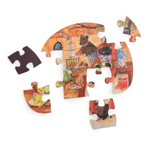 Set 4 mini puzzle-uri O zi perfecta, Moulin Roty Baiat, Fata, varsta 3 - 6 ani, 6 - 9 ani [4]