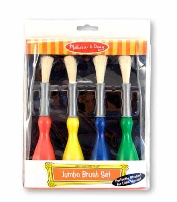 Rechizite Școlare - Set 4 pensule jumbo cu maner special Melissa and Doug