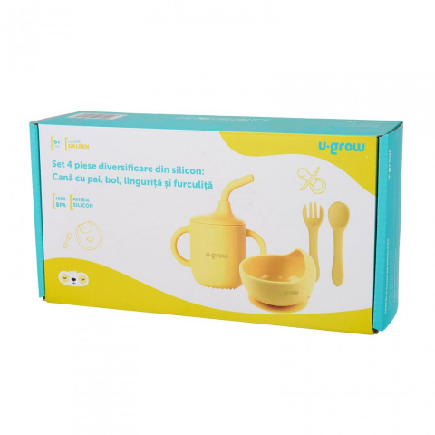 Set 4 piese din silicon,galben [3]