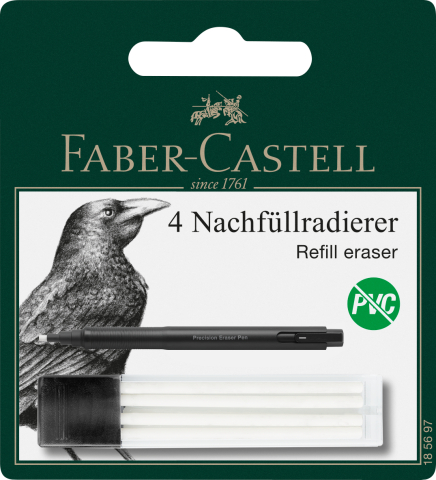 Rechizite Școlare - Set 4 radiere rezerva pentru radiera creion precision faber-castell
