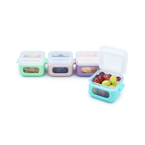 Set 4 recipiente silicon snap&go cubes, melii, 4*118 ml copii cu varsta peste 0 luni [1]