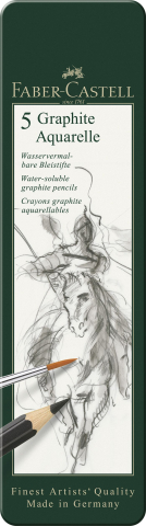 Rechizite Școlare - Set 5 buc creion grafit aquarelle faber-castell