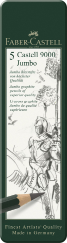 Rechizite Școlare - Set 5 buc creion grafit castell jumbo faber-castell