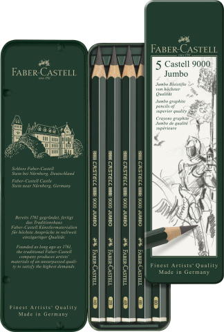 Set 5 buc creion grafit castell jumbo faber-castell [1]