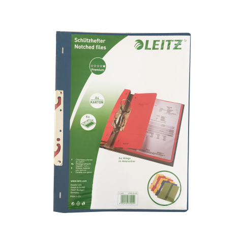 Set 5 bucati dosar carton incopciat 1/2 diverse culori leitz [1]