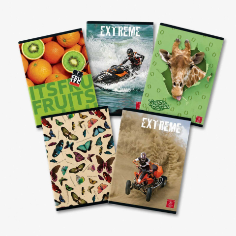 Caiete - Set 5 x Caiet cu Foaie Velina, A5, 48 file, Fara Liniatura