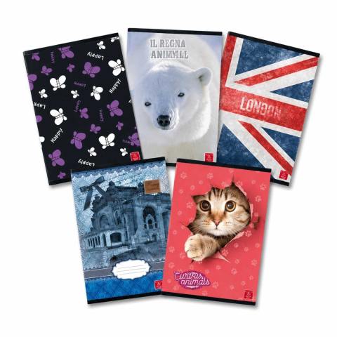 Caiete - Set 5 x Caiet Dictando, A5, 48 File, Capsat, Pigna