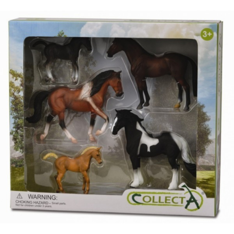 Jucării și Jocuri pentru copii - Set 5 figurine viata cailor Collecta