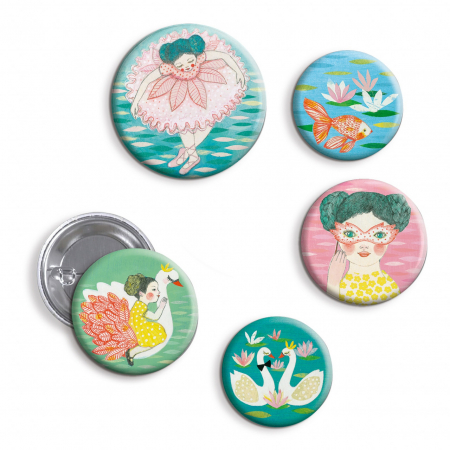 Set 5 Insigne copii, fete, Balerina, Djeco [1]