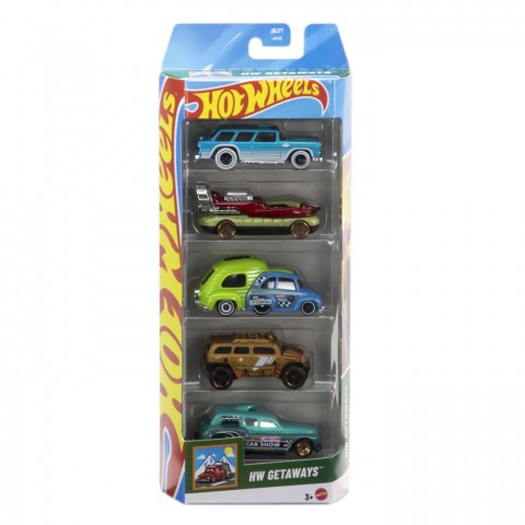 Mașinuțe copii, Camioane de Jucărie - Set 5 masini hot wheels getaways, varsta de la 3 ani la 12 ani