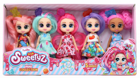 Jucării și Jocuri pentru copii - Set 5 mini papusi, sweetyz, 12 cm