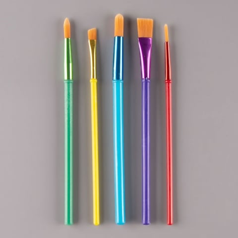 Set 5 pensule, varf nylon, rotund si lat [1]