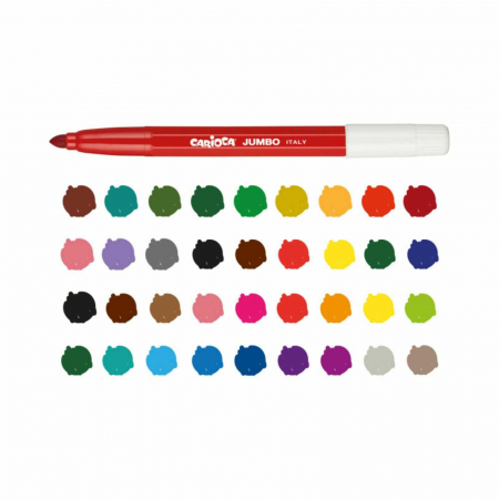 Carioci Groase Copii, CARIOCA Jumbo, 50 buc/set, lavabile, culori diferite [1]