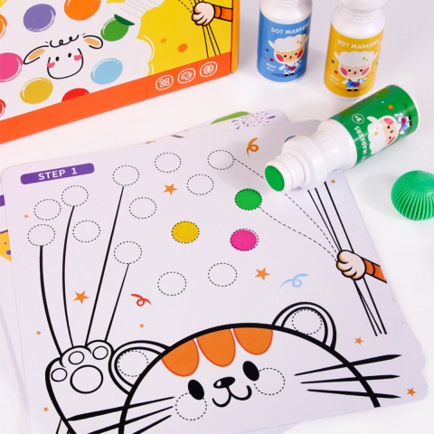 Set 6 Carioci Art Dot Lavabile, Non-toxice, Varf 18mm, Erasable Art Markers [3]