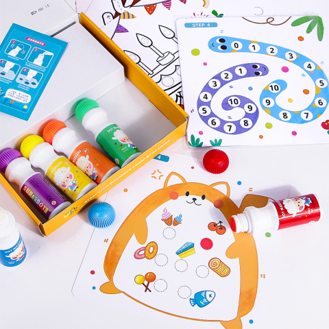 Set 6 Carioci Art Dot Lavabile, Non-toxice, Varf 18mm, Erasable Art Markers [2]