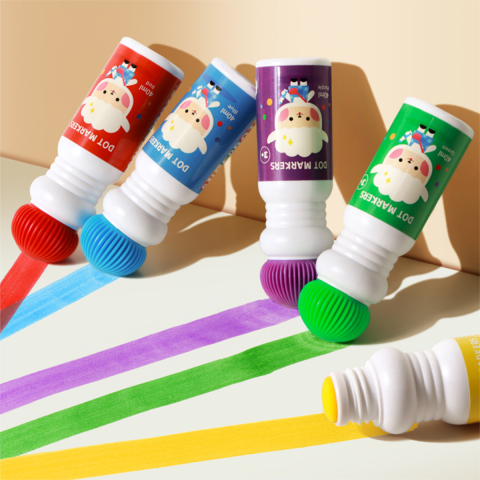 Set 6 Carioci Do a Dot, Varf 18mm, 40ml, Materiale Ecologice, Desen Creativ pentru Copii [4]
