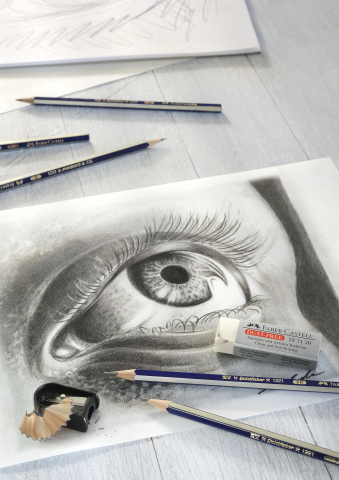 Set 6 creion grafit diverse tarii goldfaber+ radiera+ascutitoare [1]