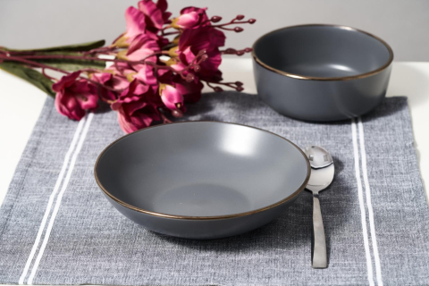 Set 6 farfurii  adanci,  ceramica 20 cm, calypso, art of dining by heinner [2]