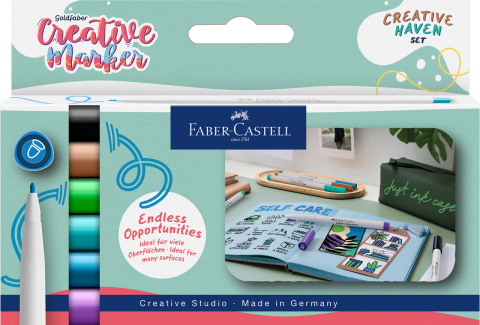 Birotică și Papetărie - Set 6 markere creative goldfaber creative haven 1.5mm faber-castell