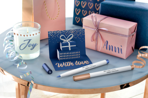 Set 6 markere creative goldfaber culori metalizate happy celebration faber-castell [1]