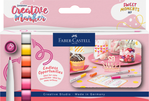 Birotică și Papetărie - Set 6 markere creative goldfaber sweet moments 1.5mm faber-castell