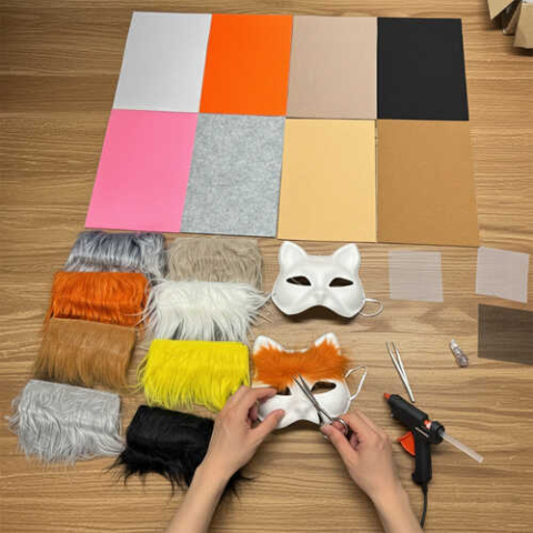 Set 6 masti therian de pisica DIY cu blanita si accesorii – creativitate si distractie [1]