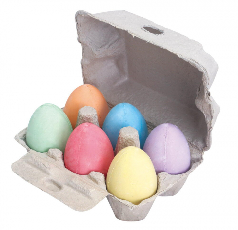 Cretă colorată asfalt - Set 6 oua din creta