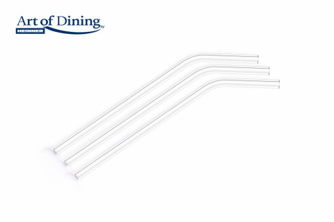 Bucătărie & Servire - Set 6 paie din sticla+perie pentru curatare, art of dining by heinner