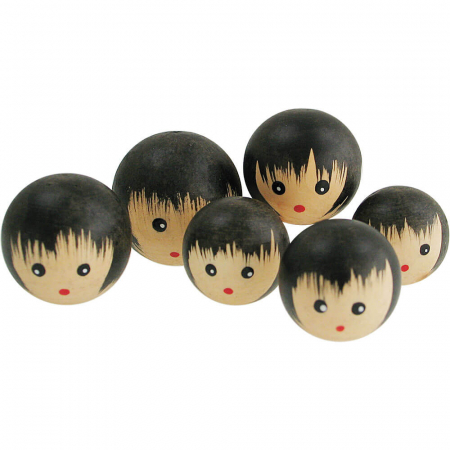 Art & Craft si Artizanat - Set 6 papusi figurine, cap de marioneta, lemn vopsit