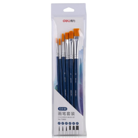 Rechizite Școlare - Set 6 pensule (nr 4,6,8) deli