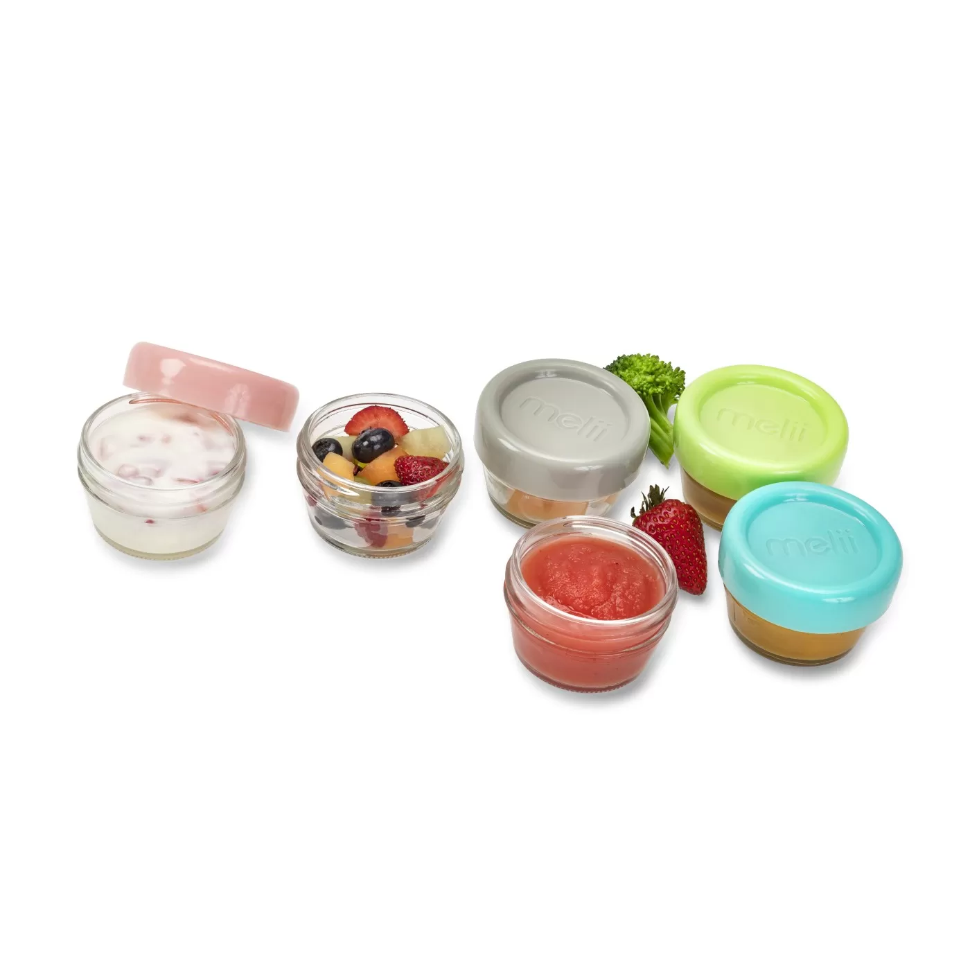 Set 6 recipiente sticla pentru hrana bebe, melii, 59 ml, varsta de la 6 luni la 6 ani [3]