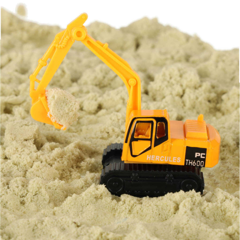 Set utilaje constructii copii, 6 vehicule santier, excavator, buldozer, scara 1:64 [6]