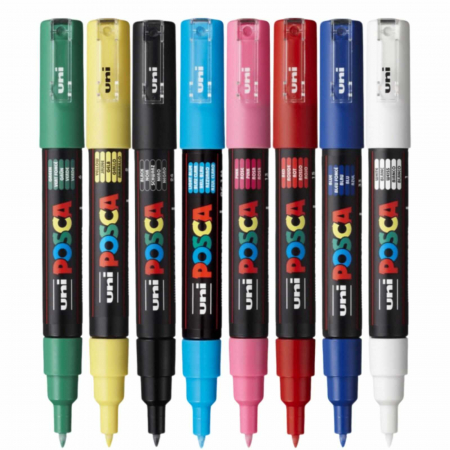 Set 8 Carioci POSCA, Marker 0.7-1 MM, PC-1M - Micostore.ro [1]