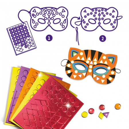 Masti Carnaval din Hartie pentru Copii cu Animale DIY, Djeco [1]
