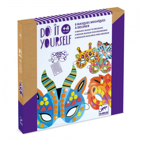 Masti Carnaval din Hartie pentru Copii cu Animale DIY, Djeco [2]