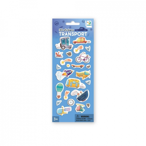 Art & Craft si Artizanat - Set abtibilduri 3D - Mijloace de transport