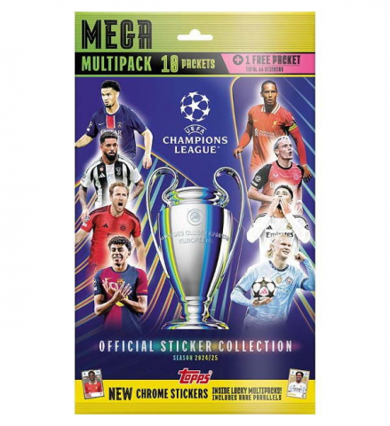 Cărți Educative, Activități - Set abtibilduri Mega Multipack -  Topps 2025 UEFA Champions League