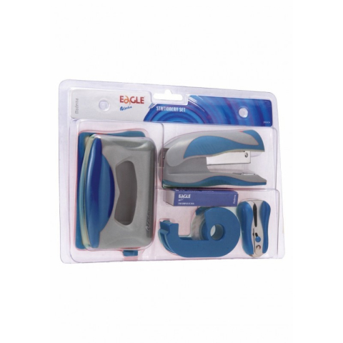 Articole pentru birou - Set accesorii de birou Eagle Alpha J5023CD, albastru