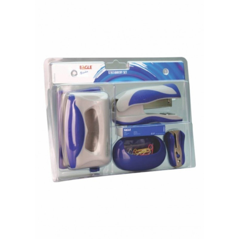 Articole pentru birou - Set accesorii de birou Eagle Alpha J5023CH, albastru