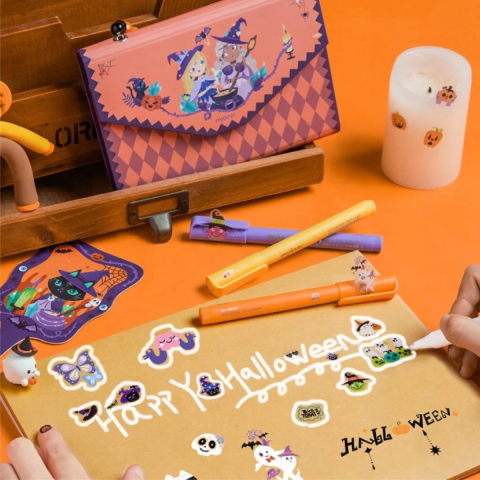 Stickere, Abțibilduri, Autocolante - Set Accesorii Halloween Mideer, Tatuaje si Stickere Unghii Glow in the Dark, 100+ Modele