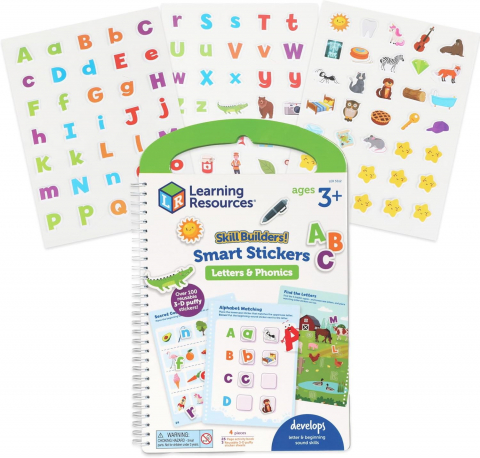 Jucării și Jocuri pentru copii - Set activitati educative cu abtibilduri  - Litere si sunete (lb.engleza)