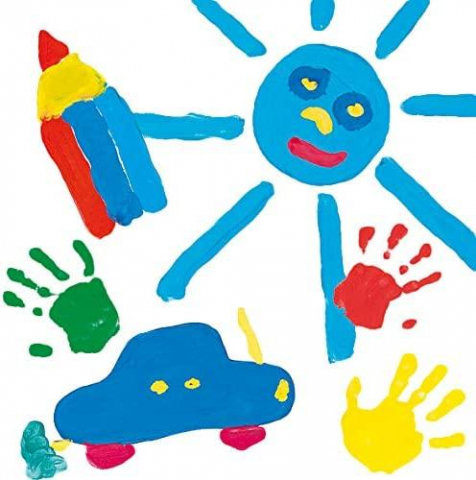 Set acuarele pentru degete 4 culori ECO, copii varsta 2 ani+ [5]