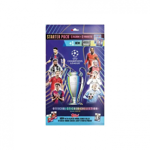 Cărți Educative, Activități - Set album abtibilduri Topps 2025 UEFA Champions League - Starter Pack
