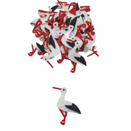 Art & Craft si Artizanat - Set 2 buc Barza din fetru cu adeziv, pasla, 9 cm - Micostore.ro
